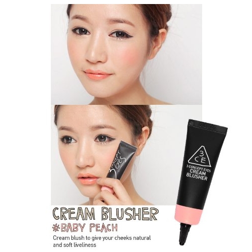 [3 Concept Eyes]Cream Blusher (Baby Peach) 20g